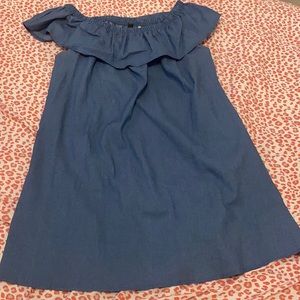 Chambray Off Shoulder Dress